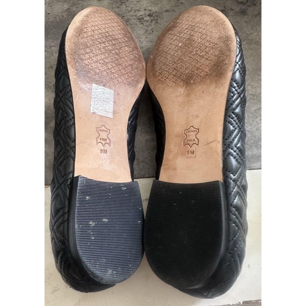 Tory Burch Marion Quilted Leather Ballet Flat, Perfect Black Size 9 $275 - Picture 12 of 12